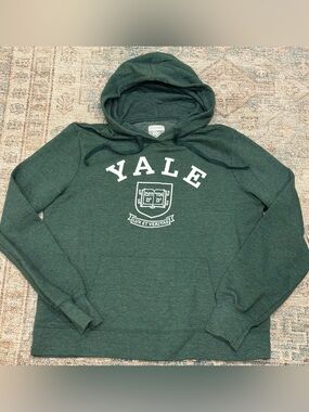 YALE forest green hooded college gear sweatshirt large REDSHIRT BRAND